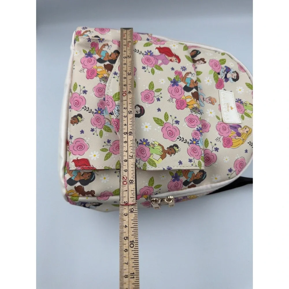 Disney Princess Mini Backpack Bioworld Floral Ariel Belle Cinderella NWT Cream